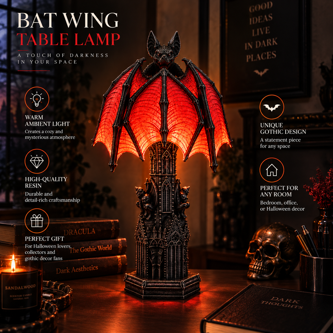 Bat Halloween Lamp By Aemero