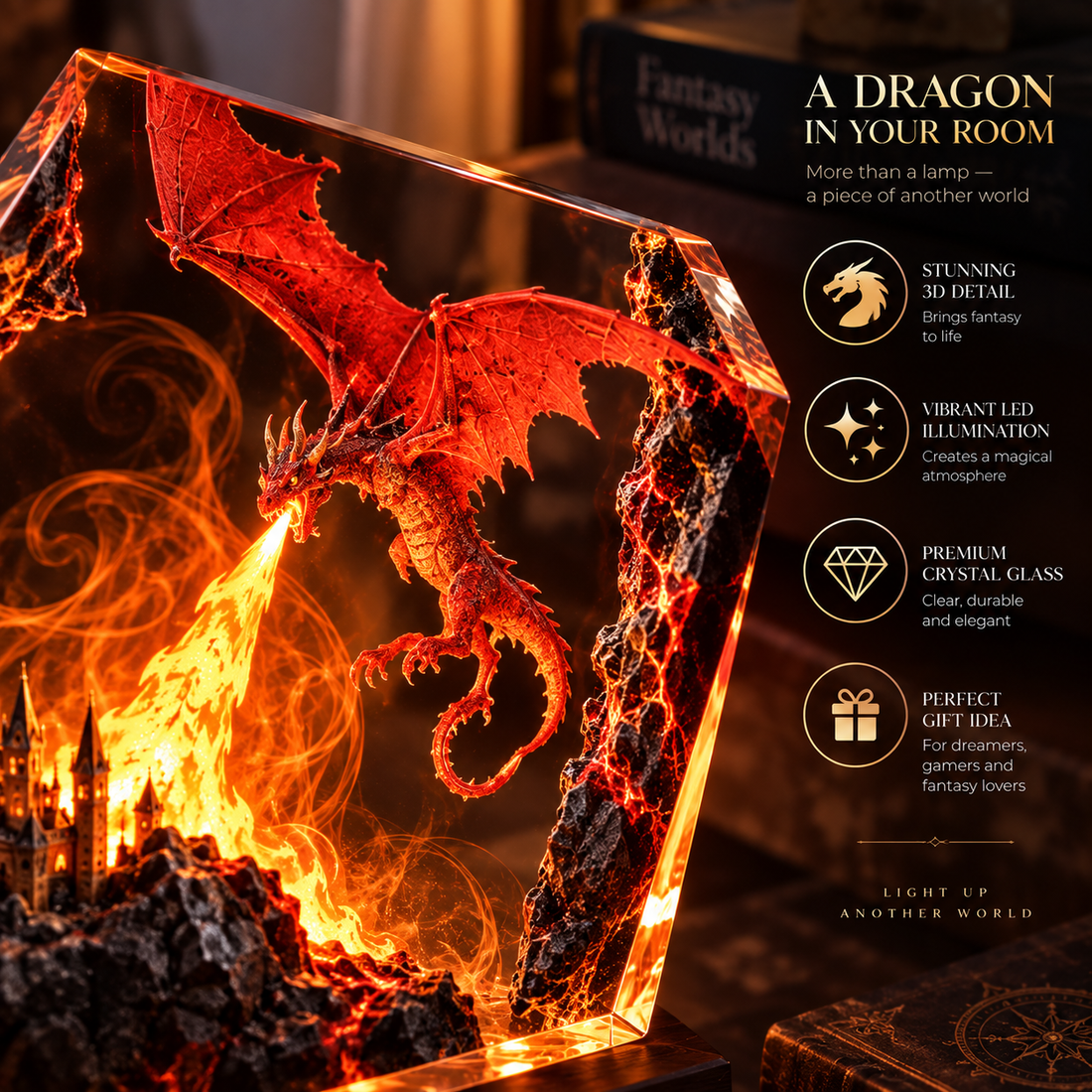 Fire Dragon Halloween Lamp By Aemero