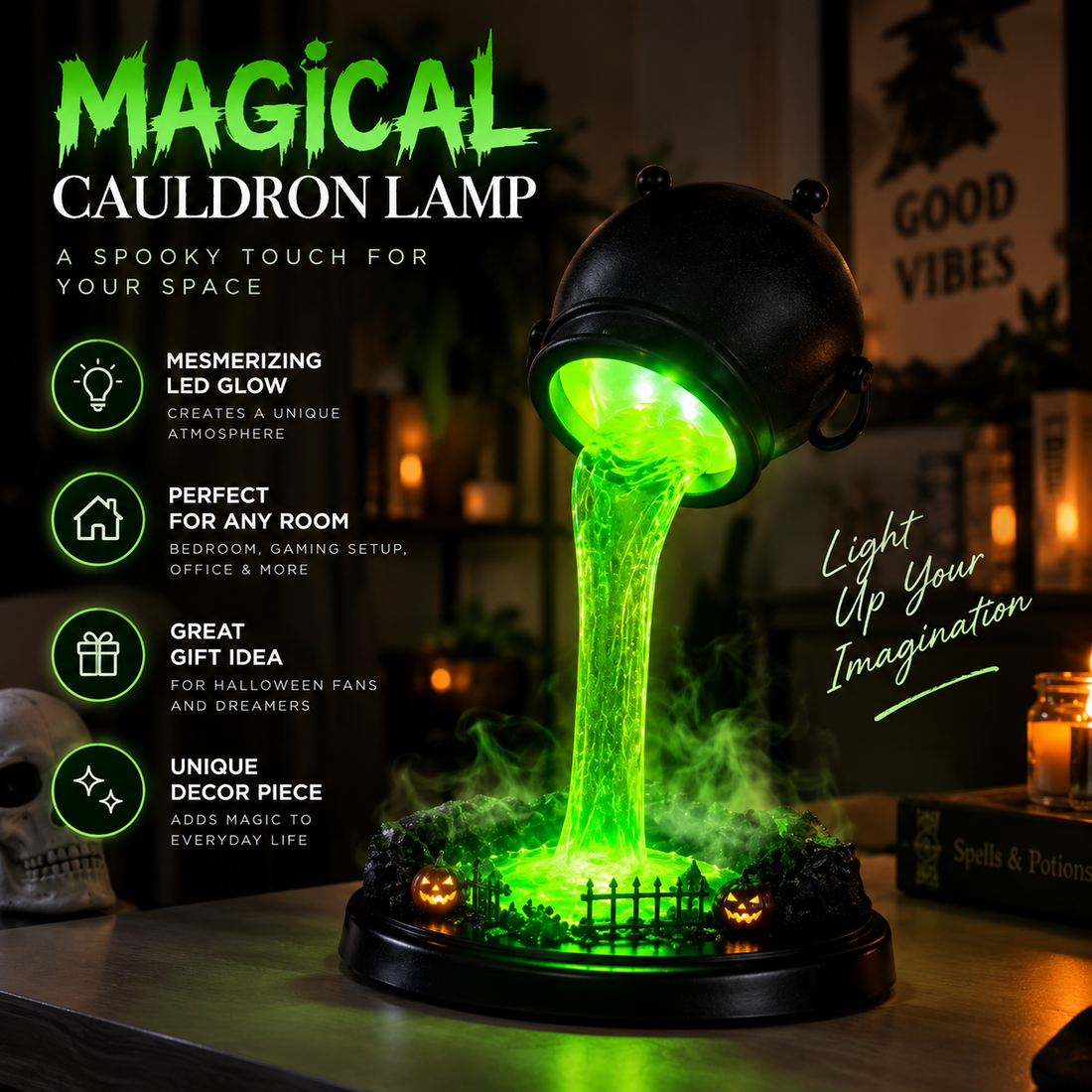 Witch Cauldron Lamp By Aemero